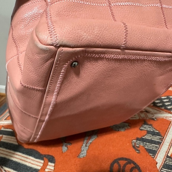 CHANEL Blush Pink Checkered Shoulder Bag - Picture 9 of 16